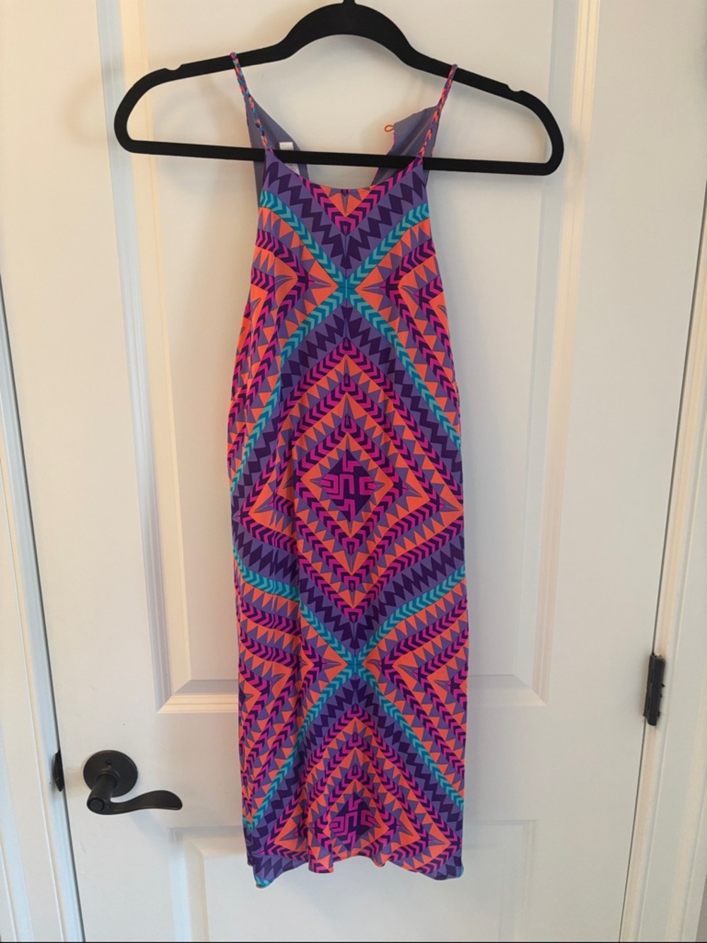 Alice & Trixie Purple, Teal & Coral Geometric Maxi Dress